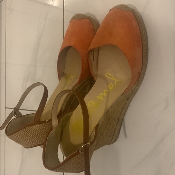 KATE & MEL Espadrilles. Genuine leather (upper) Size: 8.5. Colour: salmon - Picture 2 of 4